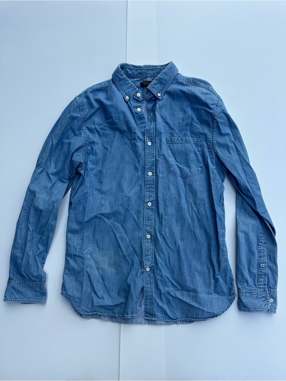 Banana Republic Blue Denim Button-Down Shirt - Men
